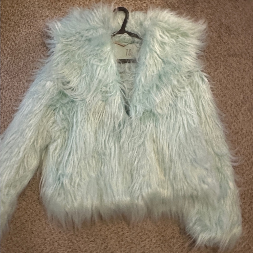 Taylor Swift Life of a Showgirl Mint Faux Fur Coat XL/2XL w Garment Bag NWT - Picture 4 of 6